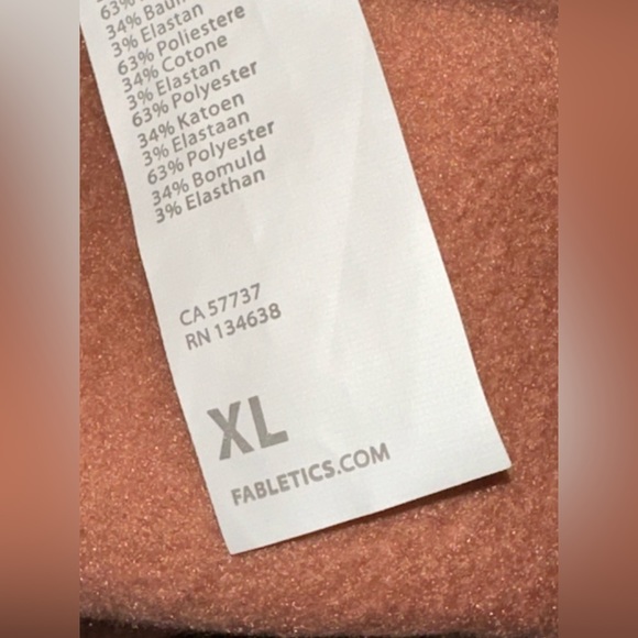 Fabletics Polar Fleece Rayon Rust Brown Size XL - Picture 5 of 6